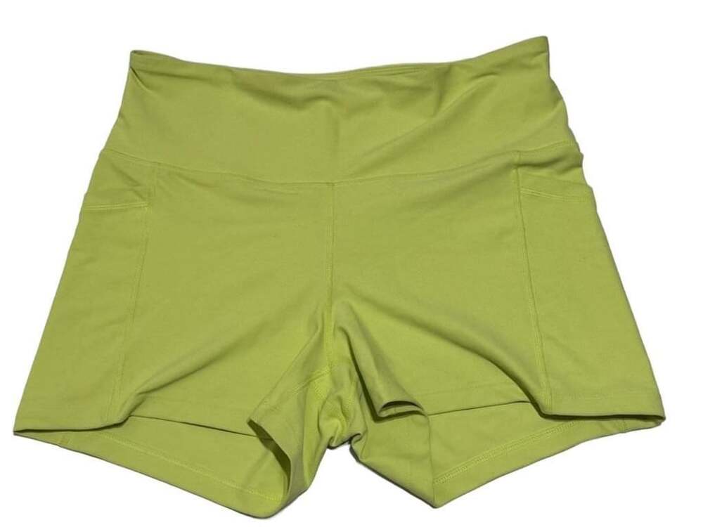 Old Navy High-Rise Bike Short Size XL Yellow Go-Dry Active Shorts